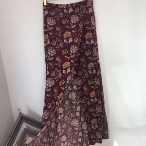 🌿 Arnhem Look Side Slit Maxi Skirt Fall Floral